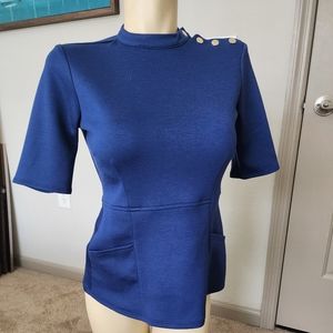 Jaanuu size small navy scrub uniform top